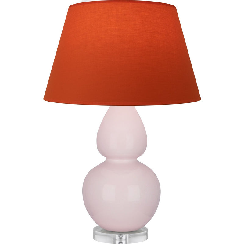Robert Abbey RW23T One Light Table Lamp, Rose Water Glazed Ceramic w/Lucite