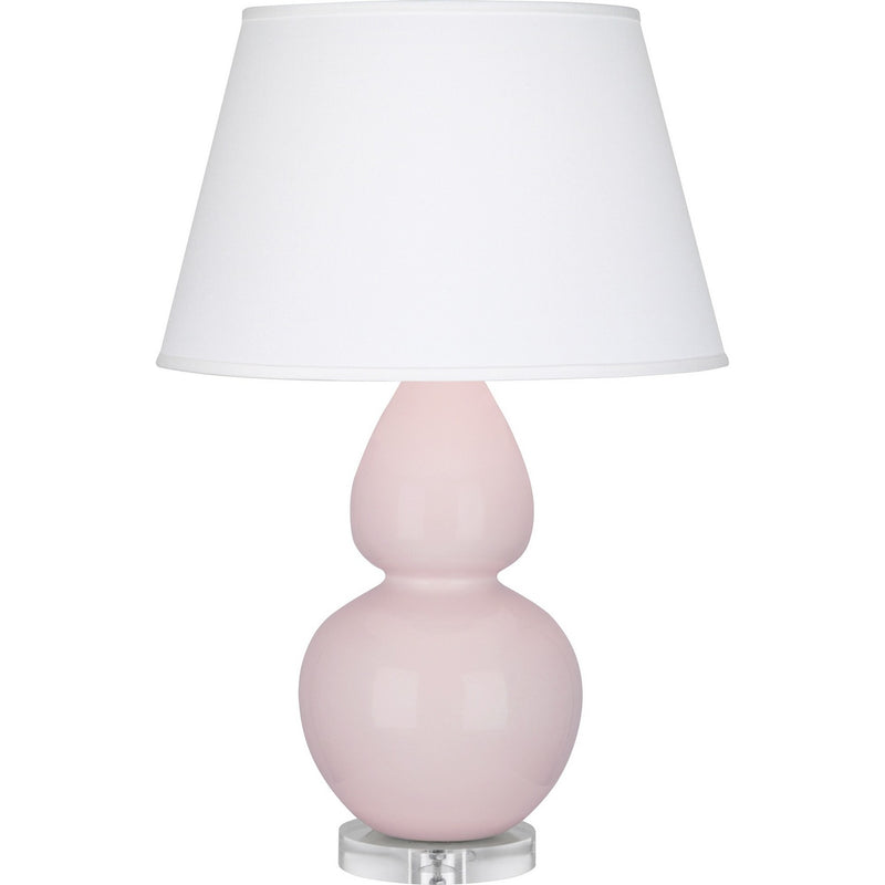 Robert Abbey RW23X One Light Table Lamp, Rose Water Glazed Ceramic w/Lucite