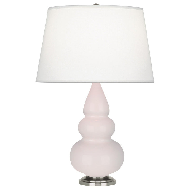 Robert Abbey RW32X One Light Accent Lamp, Rose Water Glazed Ceramic w/Antique Silver