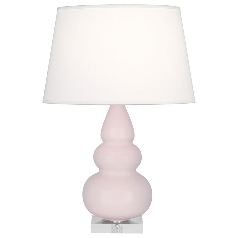 Robert Abbey RW33X One Light Accent Lamp, Rose Water Glazed Ceramic w/Lucite
