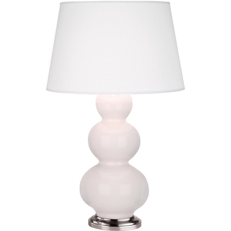 Robert Abbey RW42X One Light Table Lamp, Rose Water Glazed Ceramic w/Antique Silver