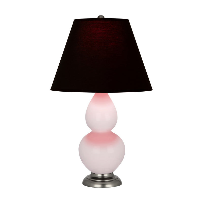 Robert Abbey RW12K One Light Accent Lamp, Rose Water Glazed Ceramic w/Antique Silver