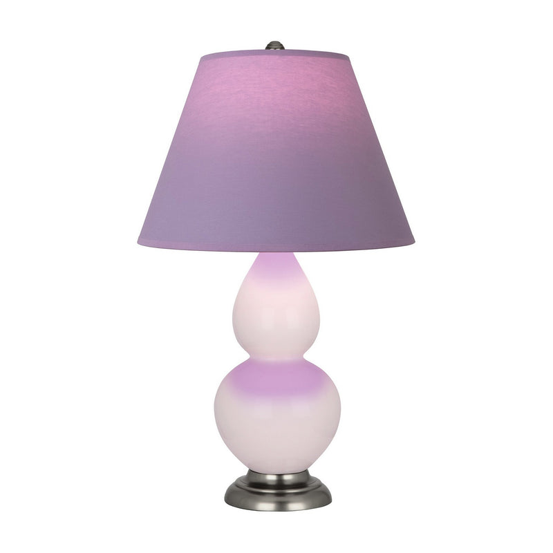 Robert Abbey RW12L One Light Accent Lamp, Rose Water Glazed Ceramic w/Antique Silver
