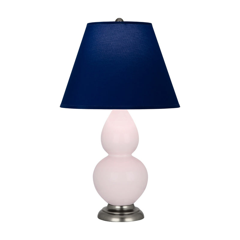 Robert Abbey RW12N One Light Accent Lamp, Rose Water Glazed Ceramic w/Antique Silver