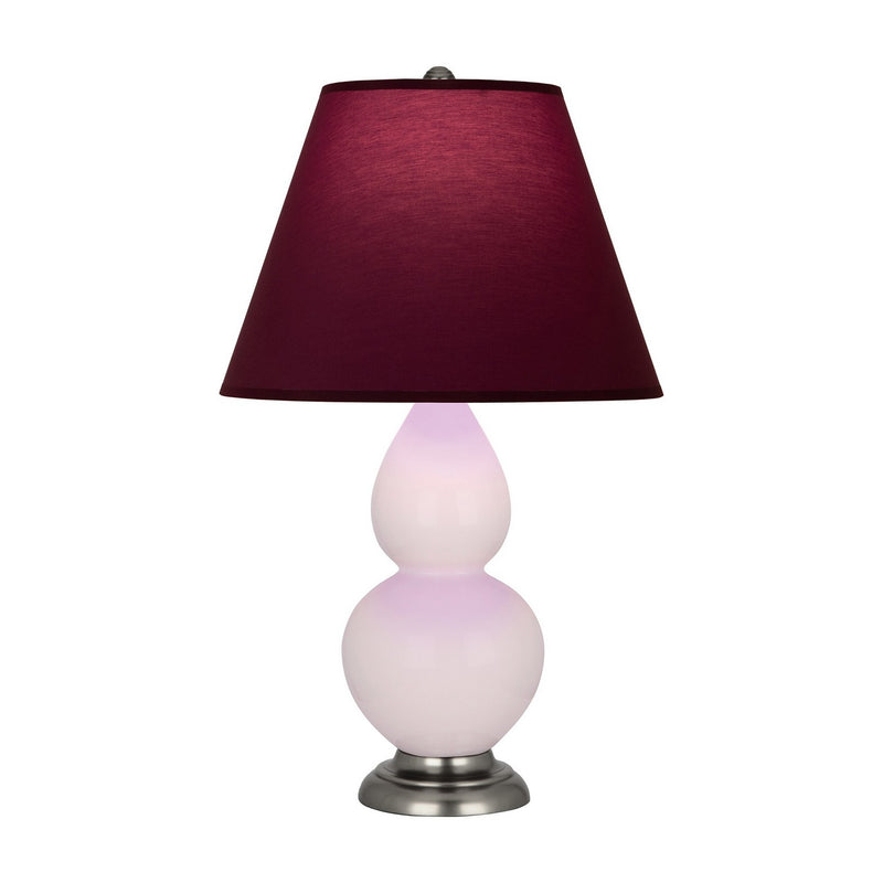 Robert Abbey RW12P One Light Accent Lamp, Rose Water Glazed Ceramic w/Antique Silver