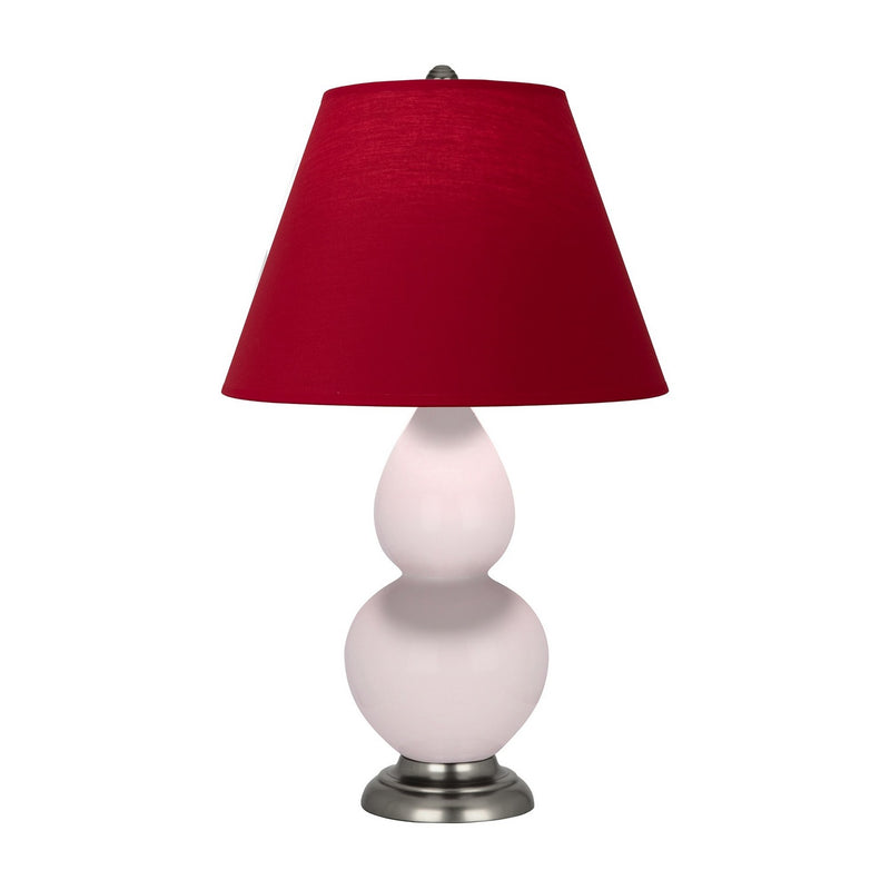Robert Abbey RW12R One Light Accent Lamp, Rose Water Glazed Ceramic w/Antique Silver