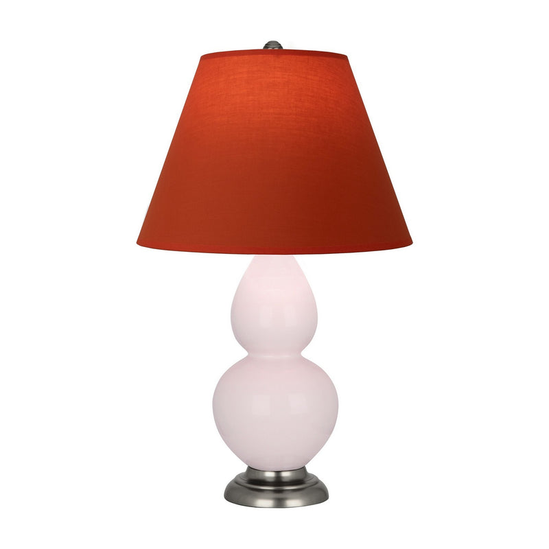 Robert Abbey RW12T One Light Accent Lamp, Rose Water Glazed Ceramic w/Antique Silver