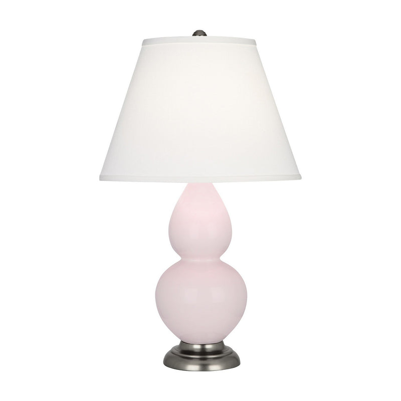 Robert Abbey RW12X One Light Accent Lamp, Rose Water Glazed Ceramic w/Antique Silver