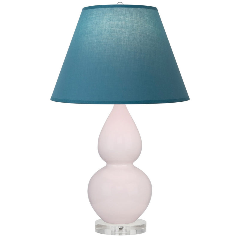 Robert Abbey RW13B One Light Accent Lamp, Rose Water Glazed Ceramic w/Lucite