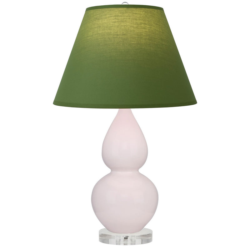 Robert Abbey RW13G One Light Accent Lamp, Rose Water Glazed Ceramic w/Lucite