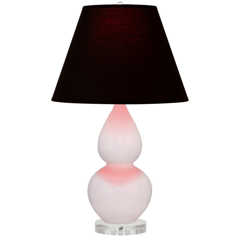 Robert Abbey RW13K One Light Accent Lamp, Rose Water Glazed Ceramic w/Lucite