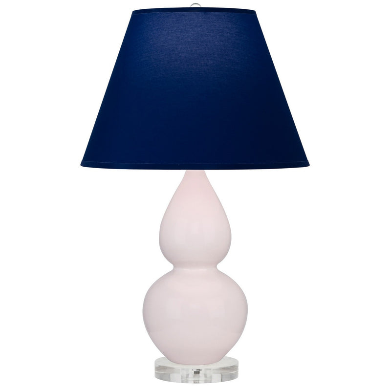 Robert Abbey RW13N One Light Accent Lamp, Rose Water Glazed Ceramic w/Lucite