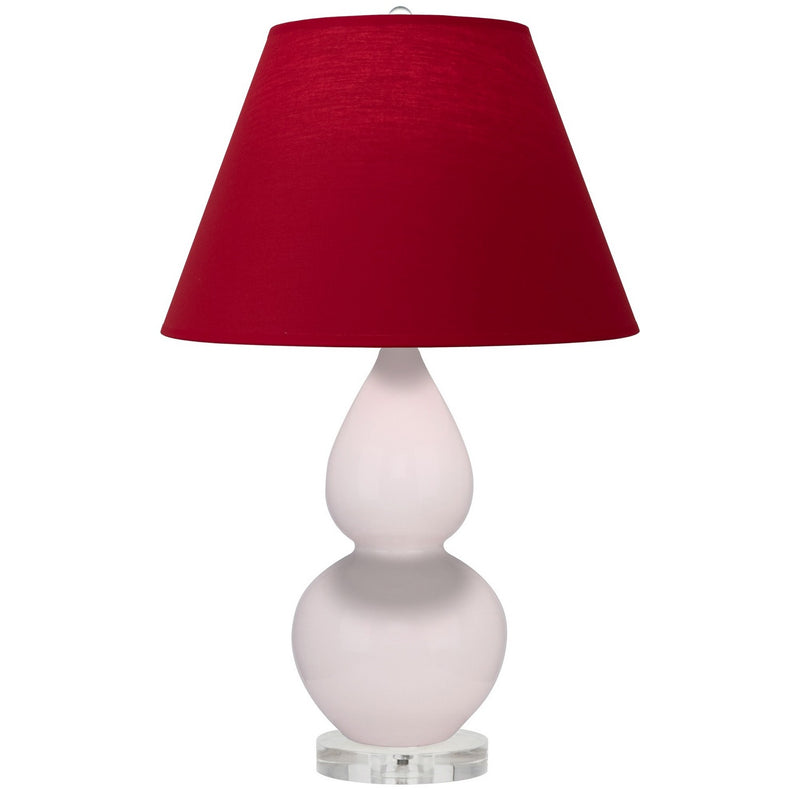 Robert Abbey RW13R One Light Accent Lamp, Rose Water Glazed Ceramic w/Lucite