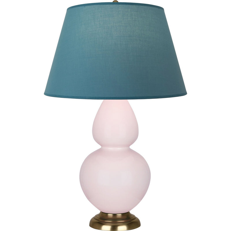 Robert Abbey RW20B One Light Table Lamp, Rose Water Glazed Ceramic w/Antique Natural Brass