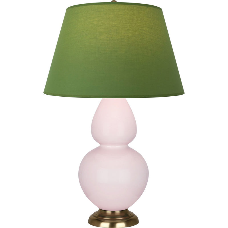 Robert Abbey RW20G One Light Table Lamp, Rose Water Glazed Ceramic w/Antique Natural Brass