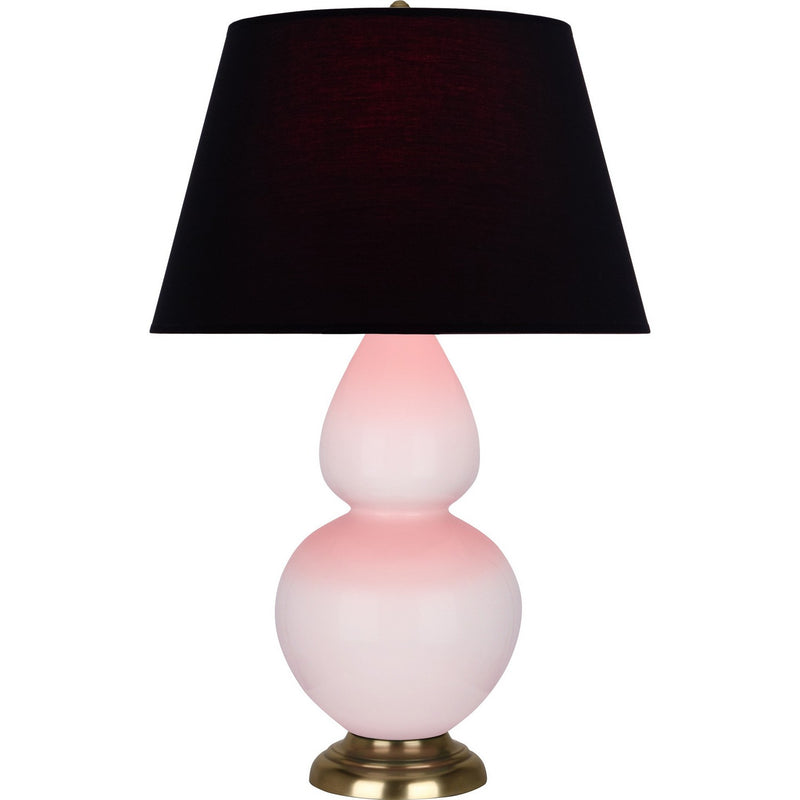 Robert Abbey RW20K One Light Table Lamp, Rose Water Glazed Ceramic w/Antique Natural Brass