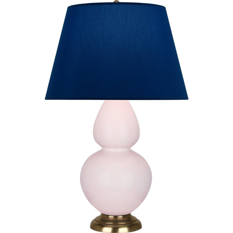 Robert Abbey RW20N One Light Table Lamp, Rose Water Glazed Ceramic w/Antique Natural Brass