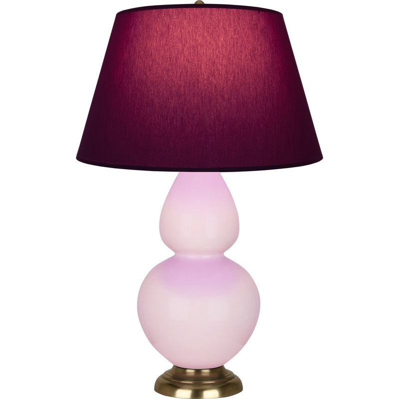 Robert Abbey RW20P One Light Table Lamp, Rose Water Glazed Ceramic w/Antique Natural Brass