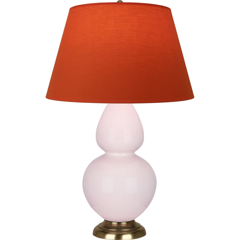 Robert Abbey RW20T One Light Table Lamp, Rose Water Glazed Ceramic w/Antique Natural Brass