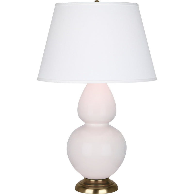 Robert Abbey RW20X One Light Table Lamp, Rose Water Glazed Ceramic w/Antique Natural Brass