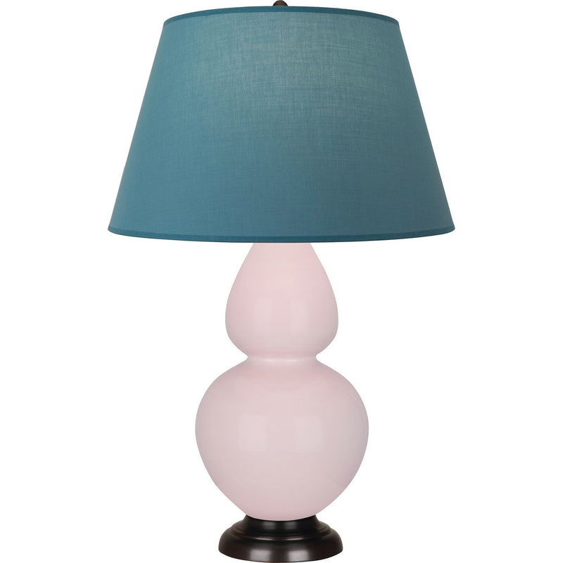 Robert Abbey RW21B One Light Table Lamp, Rose Water Glazed Ceramic w/Deep Patina Bronze