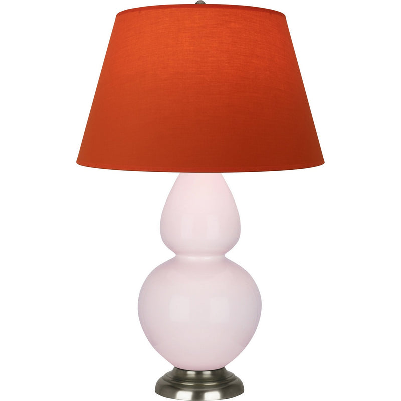 Robert Abbey RW22T One Light Table Lamp, Rose Water Glazed Ceramic w/Antique Silver