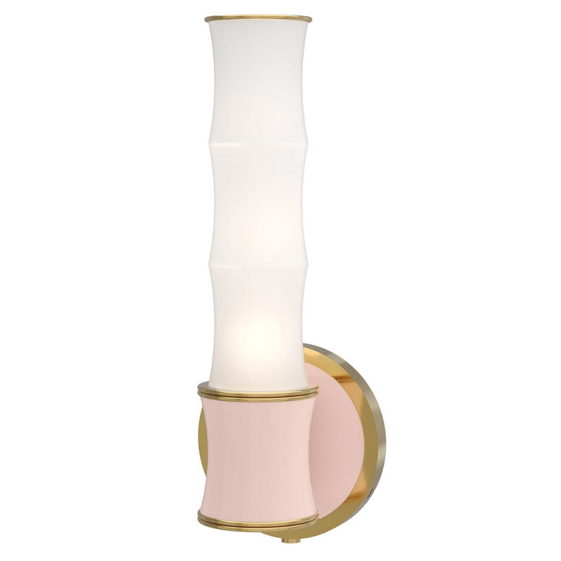 Robert Abbey RW68 One Light Wall Sconce, Rose Water w/Modern Brass