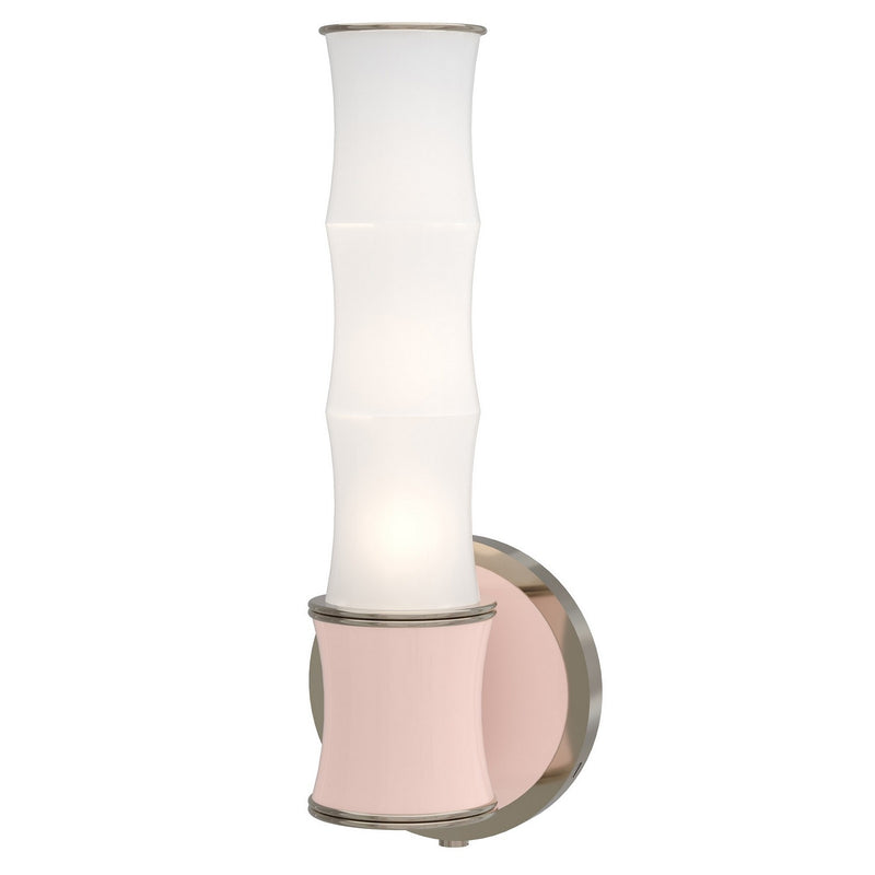 Robert Abbey RW69 One Light Wall Sconce, Rose Water w/Polished Nickel
