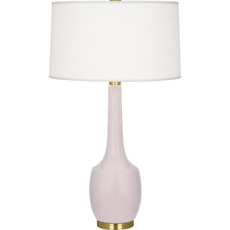 Robert Abbey RW701 One Light Table Lamp, Rose Water Glazed Ceramic