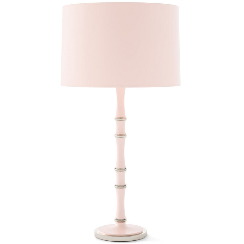 Robert Abbey RW72X One Light Table Lamp, Rose Water w/Polished Nickel