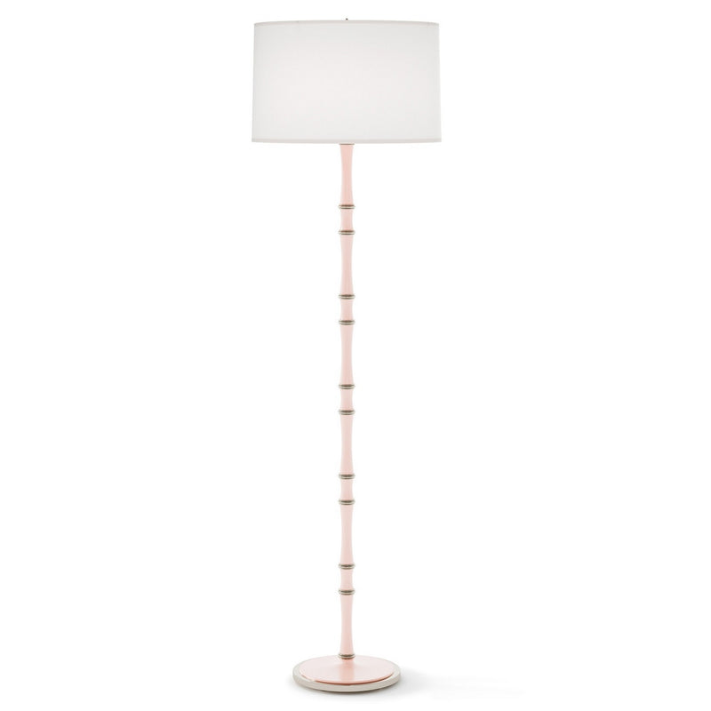 Robert Abbey RW74 One Light Floor Lamp, Rose Water w/Polished Nickel