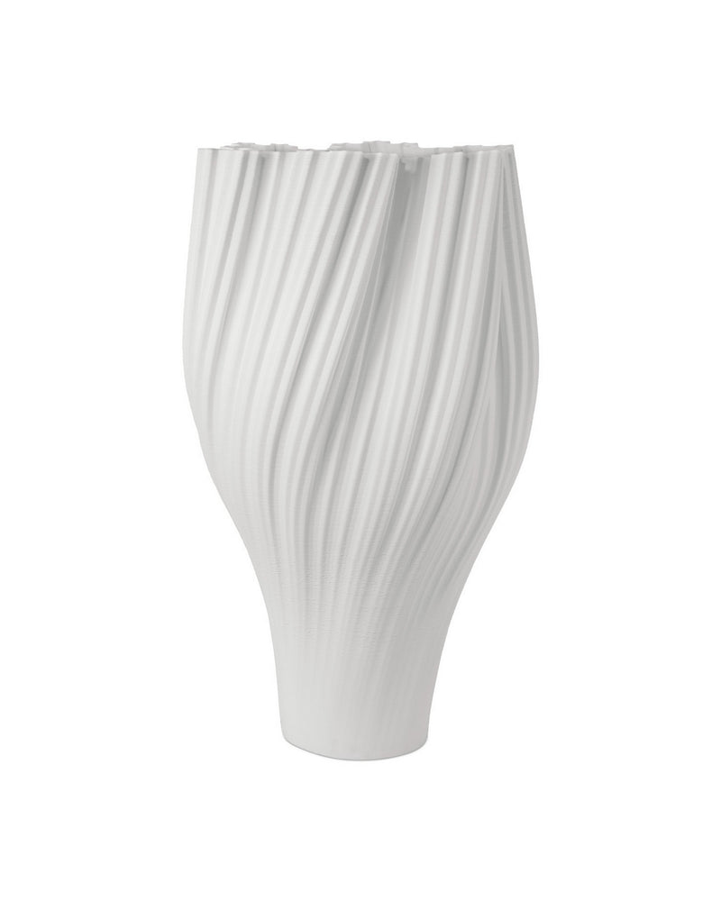 Currey and Company 1200-1005 Vase, White
