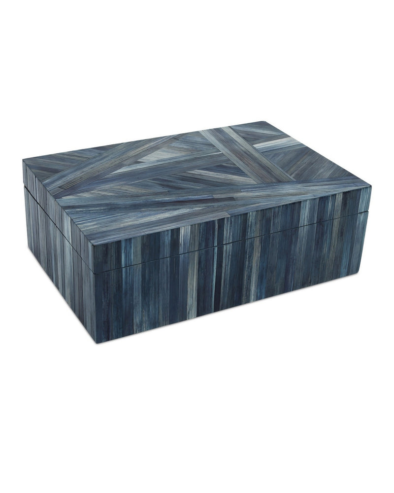 Currey and Company 1200-1067 Box, Blue