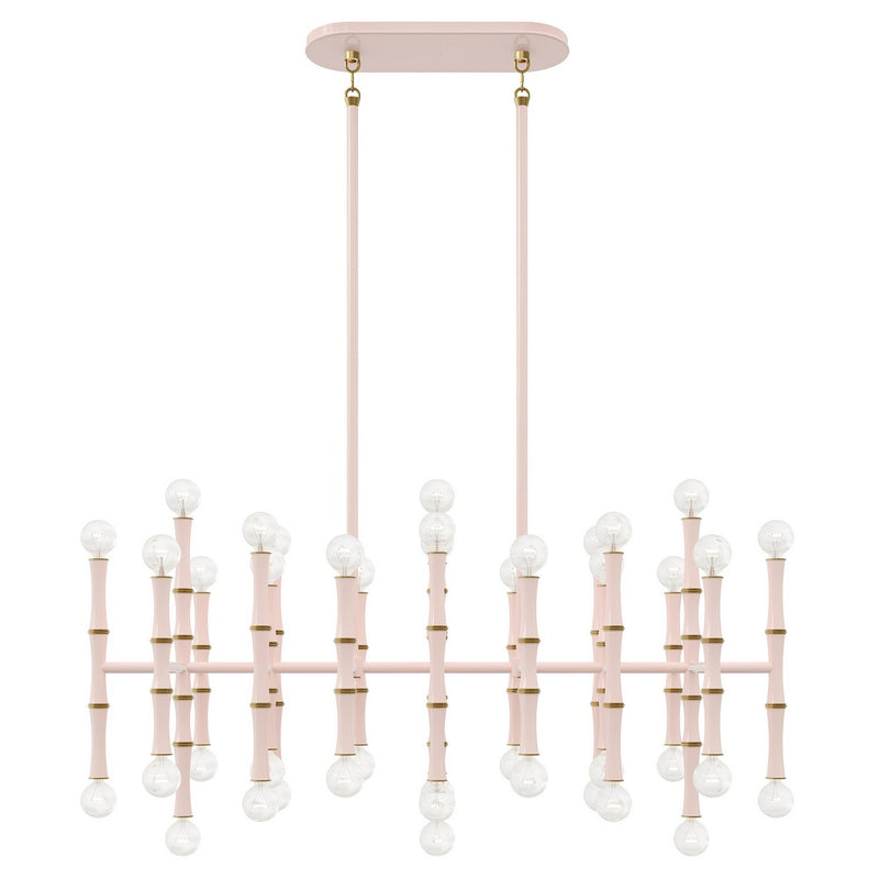 Robert Abbey RW77 42 Light Chandelier, Rose Water w/Modern Brass