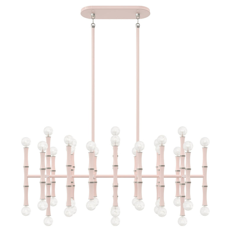 Robert Abbey RW78 42 Light Chandelier, Rose Water w/Polished Nickel