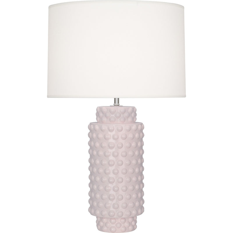 Robert Abbey RW800 One Light Table Lamp, Rose Water Glazed Textured Ceramic