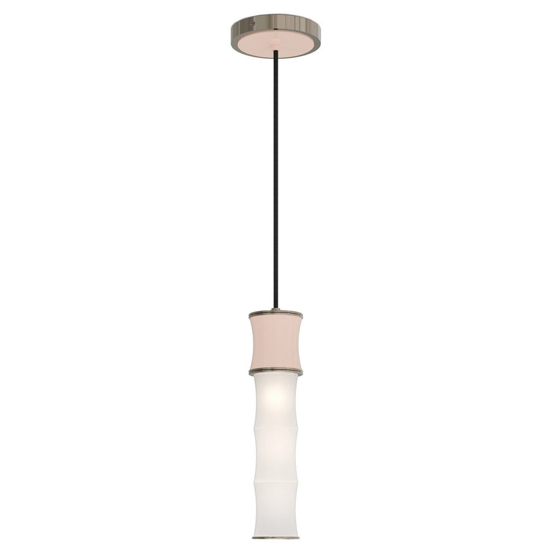 Robert Abbey RW86 One Light Pendant, Rose Water w/Polished Nickel