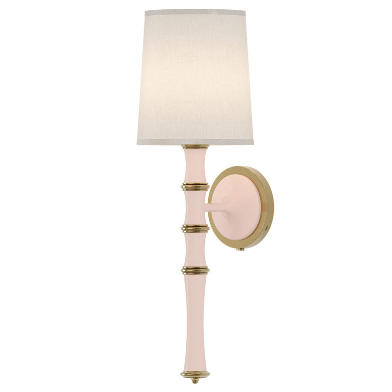 Robert Abbey RW87 One Light Wall Sconce, Rose Water w/Modern Brass