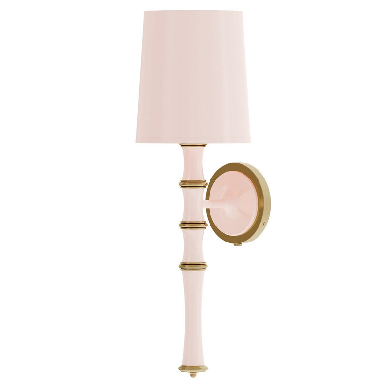 Robert Abbey RW87X One Light Wall Sconce, Rose Water w/Modern Brass