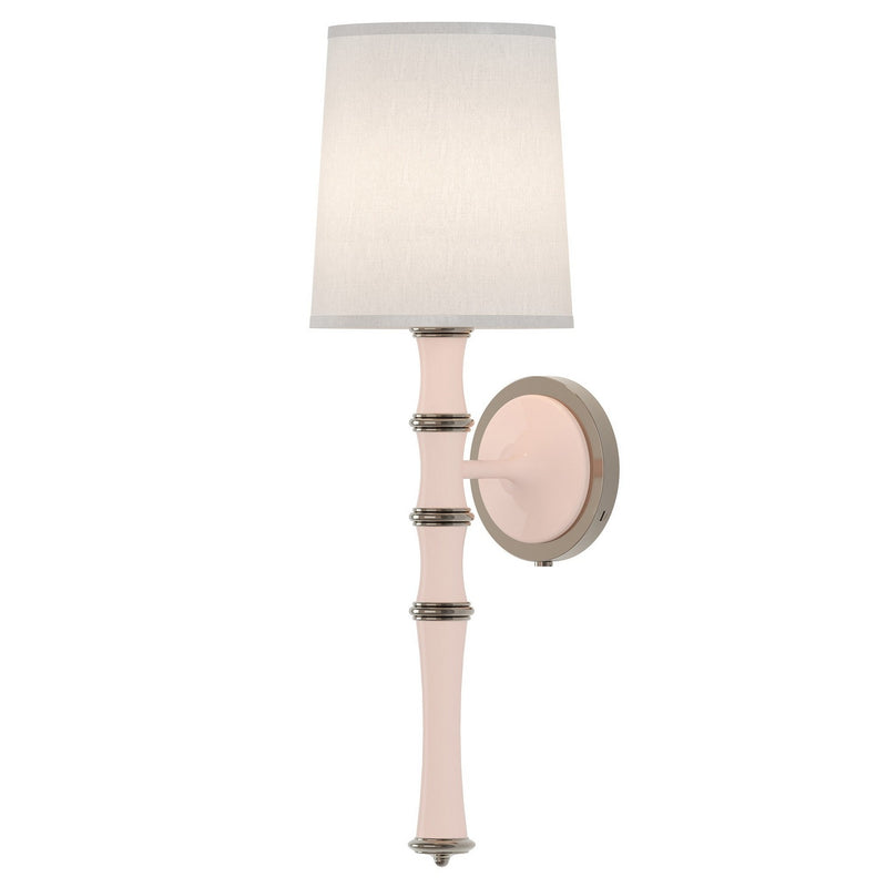 Robert Abbey RW88 One Light Wall Sconce, Rose Water w/Polished Nickel