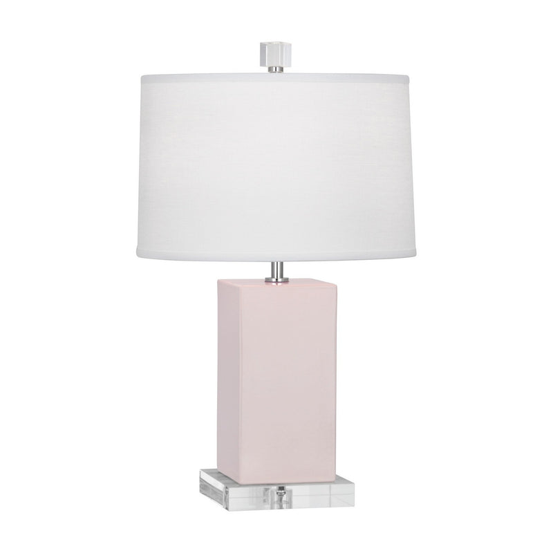 Robert Abbey RW990 One Light Accent Lamp, Rose Water Glazed Ceramic