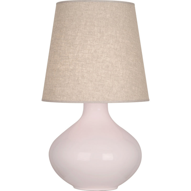 Robert Abbey RW991 One Light Table Lamp, Rose Water Glazed Ceramic
