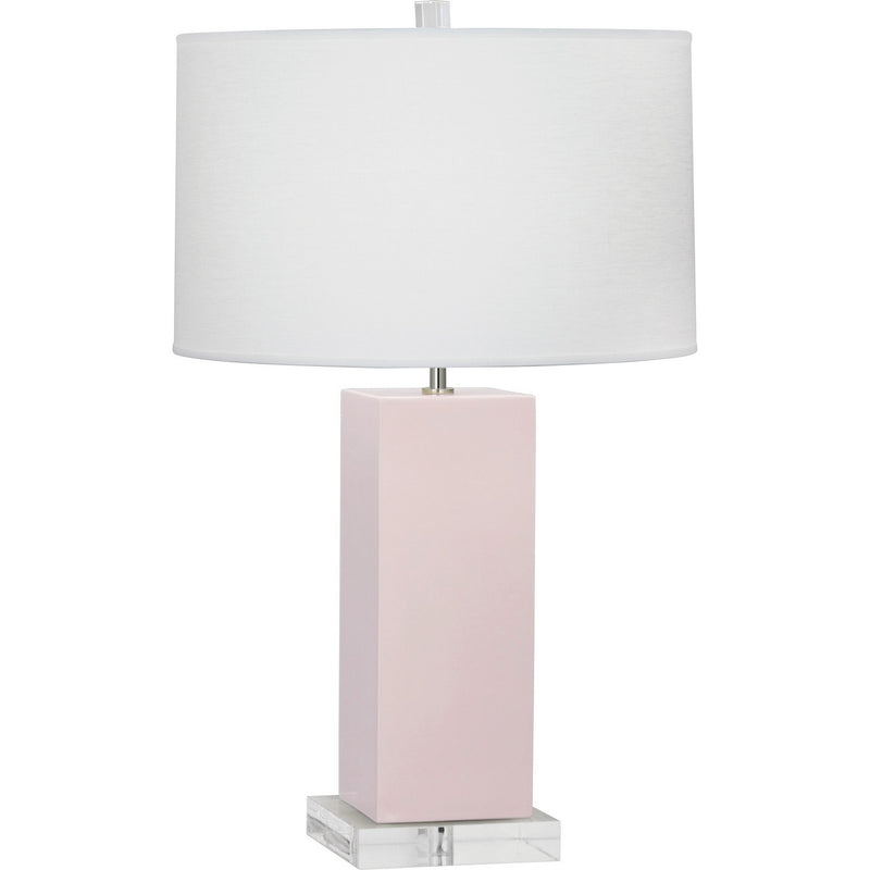 Robert Abbey RW995 One Light Table Lamp, Rose Water Glazed Ceramic