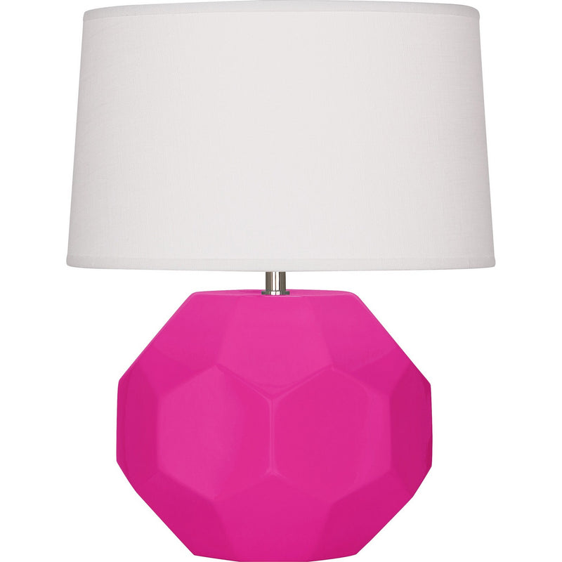 Robert Abbey RZ02 One Light Accent Lamp, Razzle Rose Glazed Ceramic