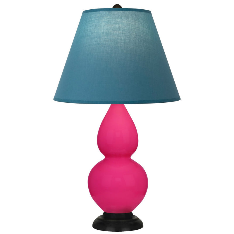 Robert Abbey RZ11B One Light Accent Lamp, Razzle Rose Glazed Ceramic w/Deep Patina Bronze