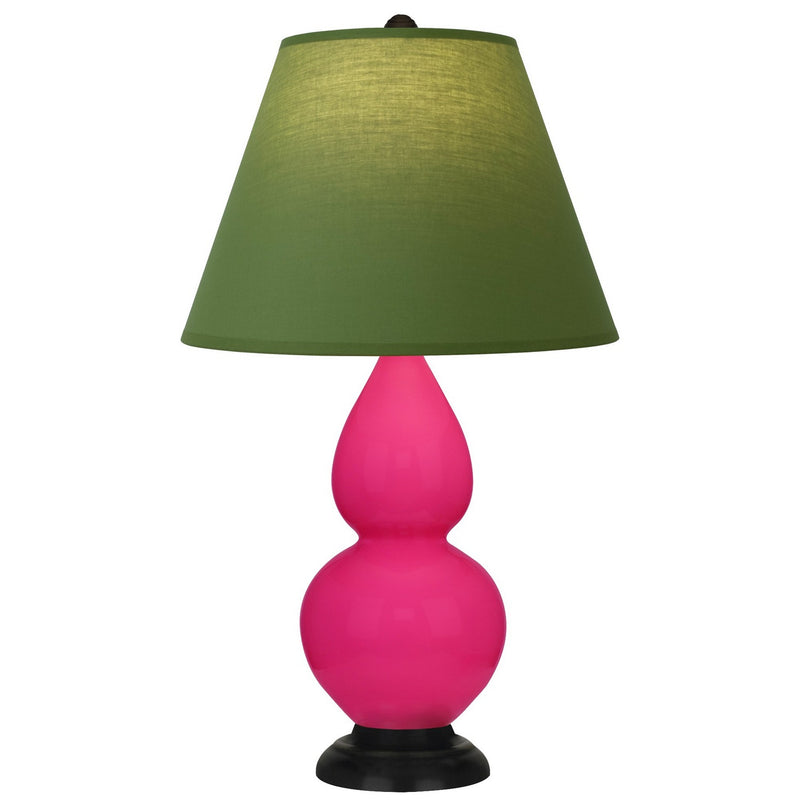 Robert Abbey RZ11G One Light Accent Lamp, Razzle Rose Glazed Ceramic w/Deep Patina Bronze