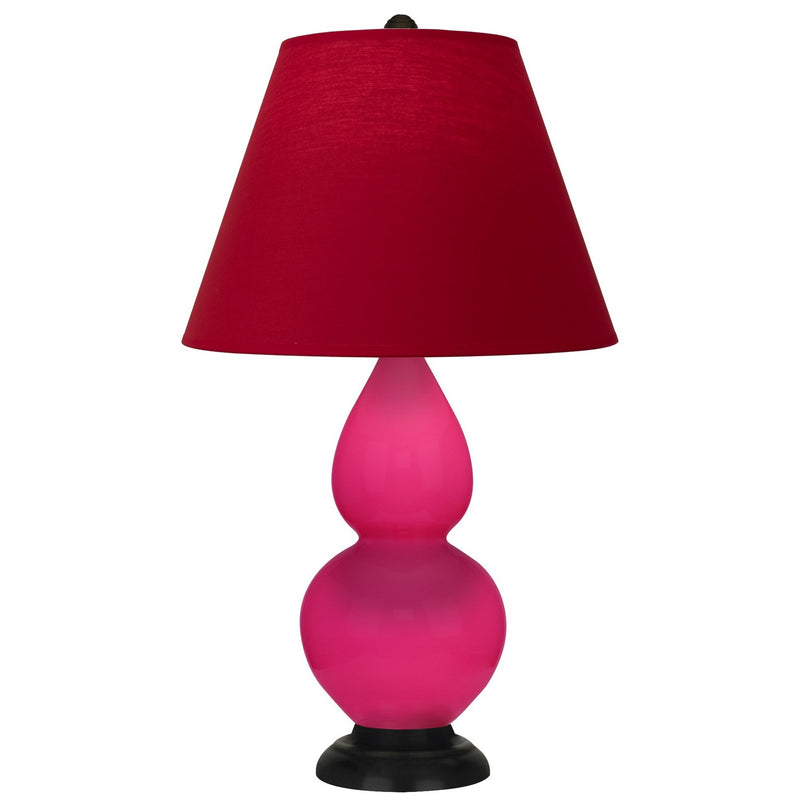 Robert Abbey RZ11R One Light Accent Lamp, Razzle Rose Glazed Ceramic w/Deep Patina Bronze