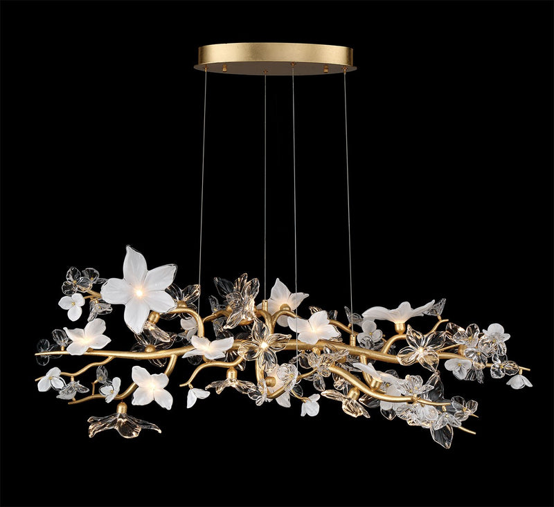 Lib & Co. 12335-028 LED Chandelier, Gold leaf