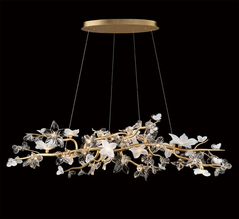 Lib & Co. 12336-028 LED Chandelier, Gold leaf