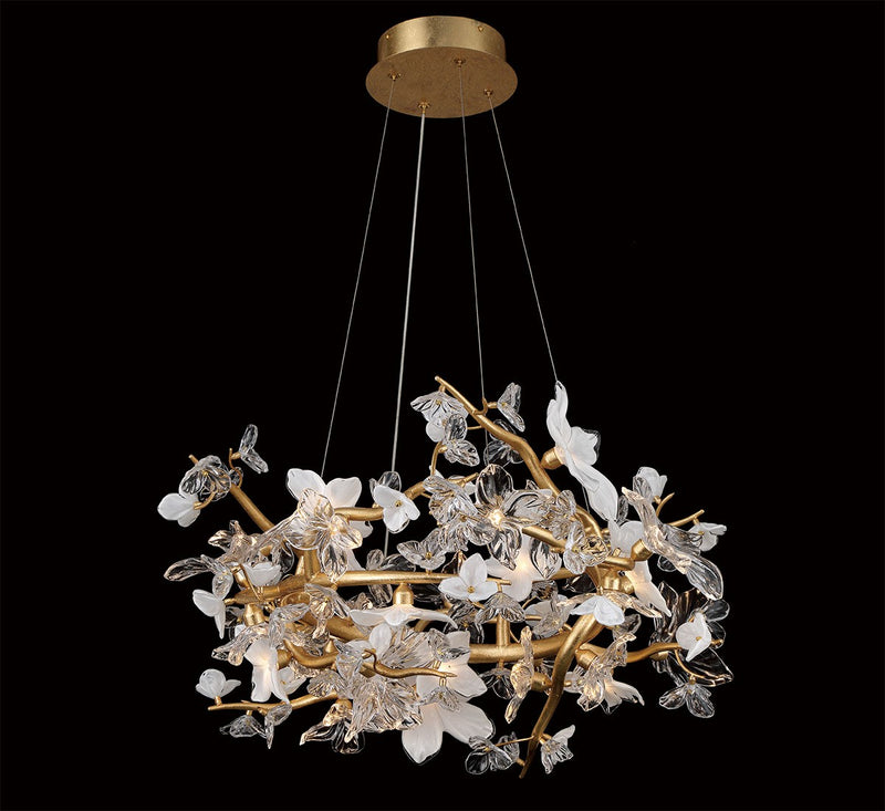 Lib & Co. 12338-028 LED Chandelier, Gold leaf